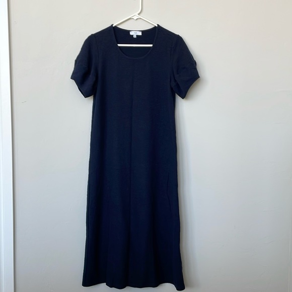 NSR Dresses & Skirts - Navy Boucle Midi Dress